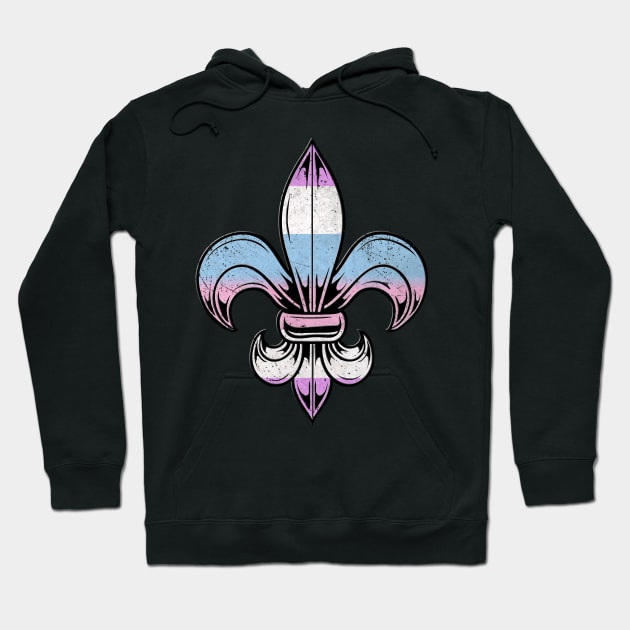 Bigender Pride Flag Fleur de Lis T-Shirt Hoodie by wheedesign